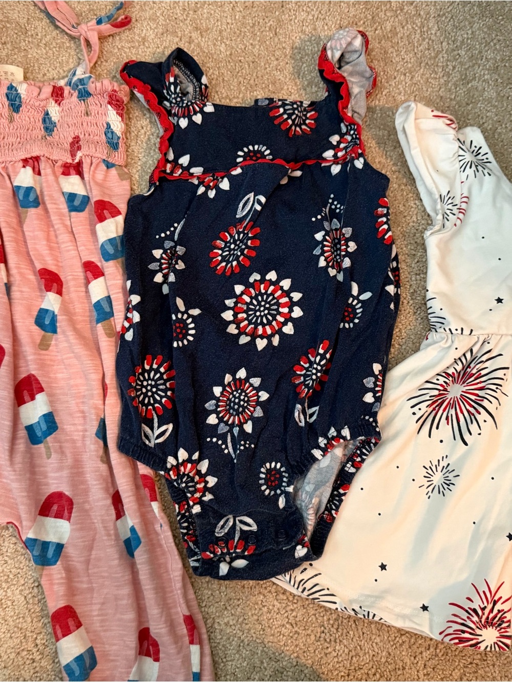 4th of July popsicle & firework rompers & dress